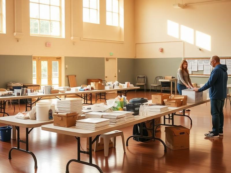 Sample project photo: a community resource drive setup